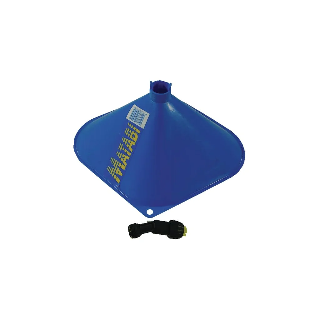 Spray screen with nozzle blue, Conical