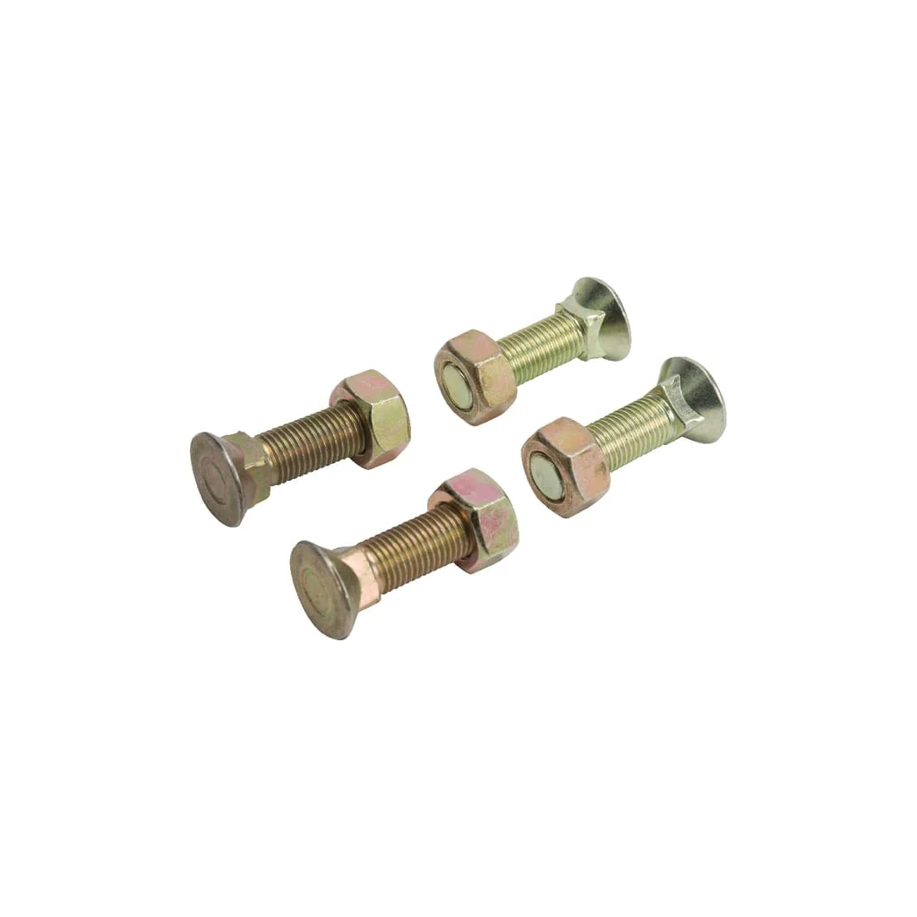 Șurub plug cu gât pătrat și piuliță 7/16"x40mm 4 buc.