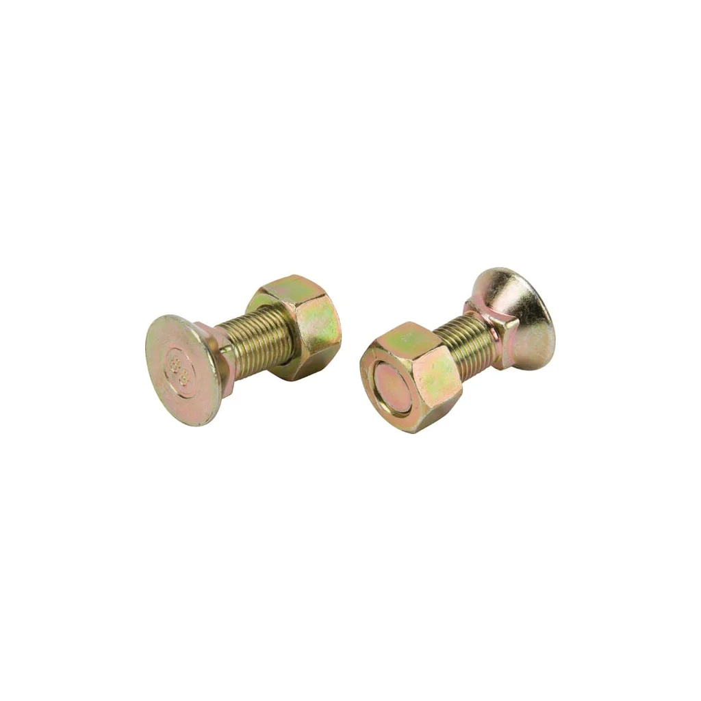 Șurub plug cu gât pătrat și piuliță 1/2"x35mm 2 buc.