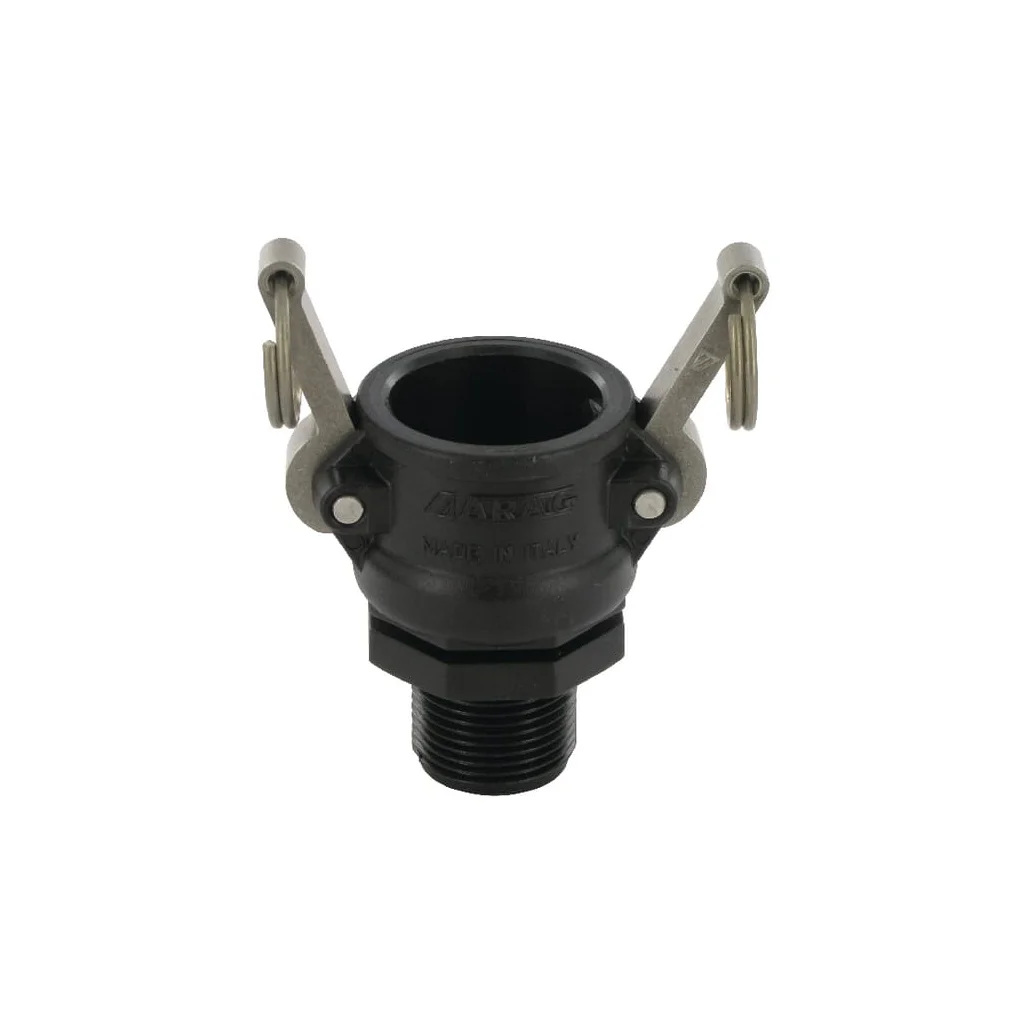 Cuplă Camlock tip B 3/4", filet tată, polipropilenă