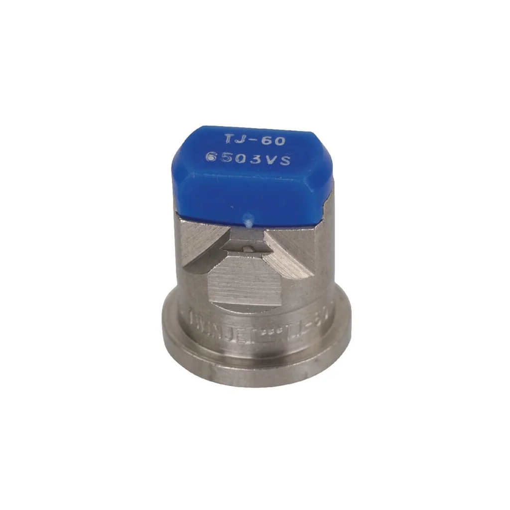 Duză ventilator dublu plat TJ 65° 03 TeeJet, albastră, din oțel inoxidabil