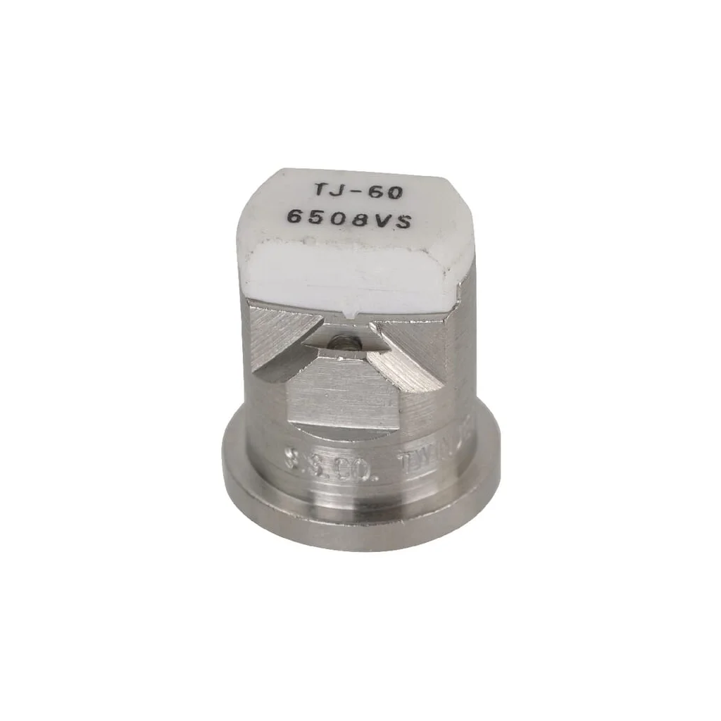 Duză ventilator dublu plat TJ 65° 08 TeeJet, albă, din oțel inoxidabil