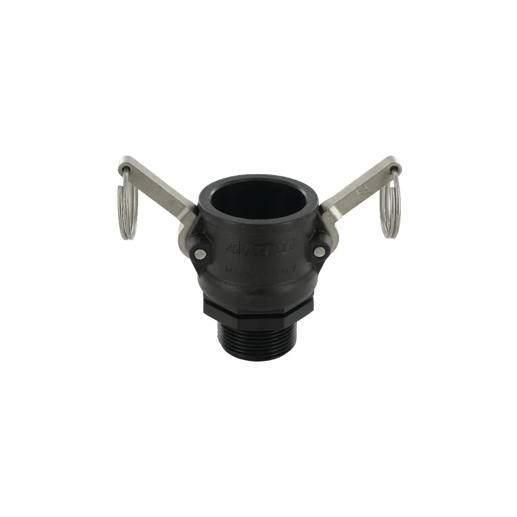 Cuplă Camlock tip B 1 1/4", filet taată, polipropilenă