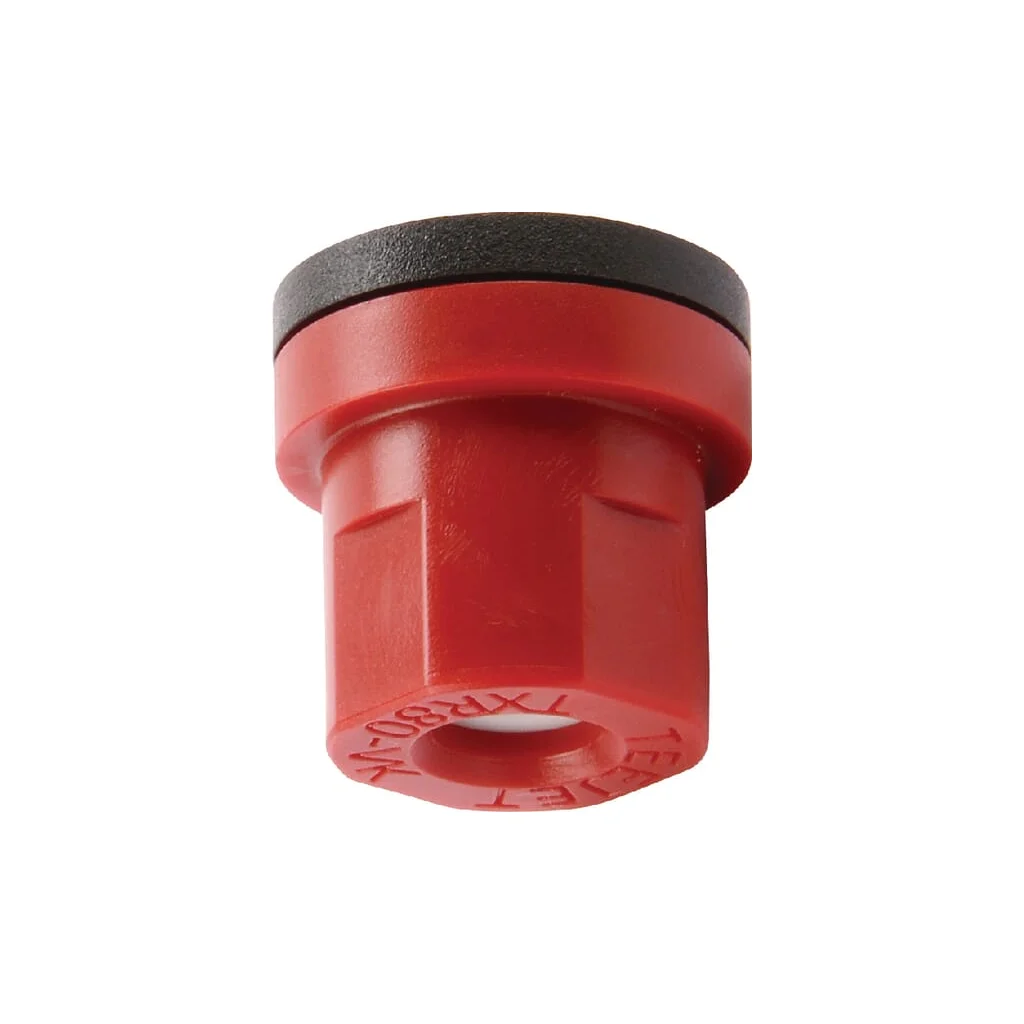 Duză conică goală injecție aer TXR 80° roșie din material ceramic TeeJet