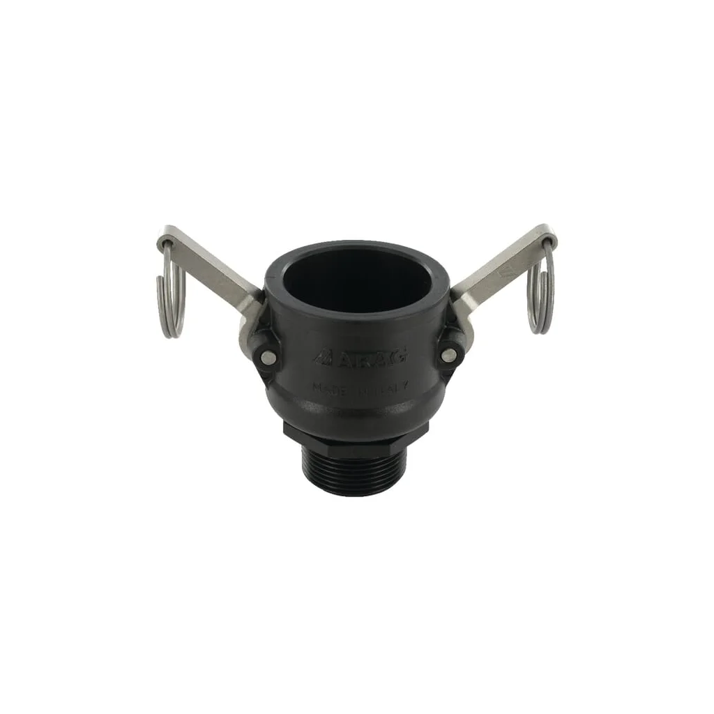 Cuplă Camlock tip B 1 1/2" filet exterior 1 1/4" polipropilenă