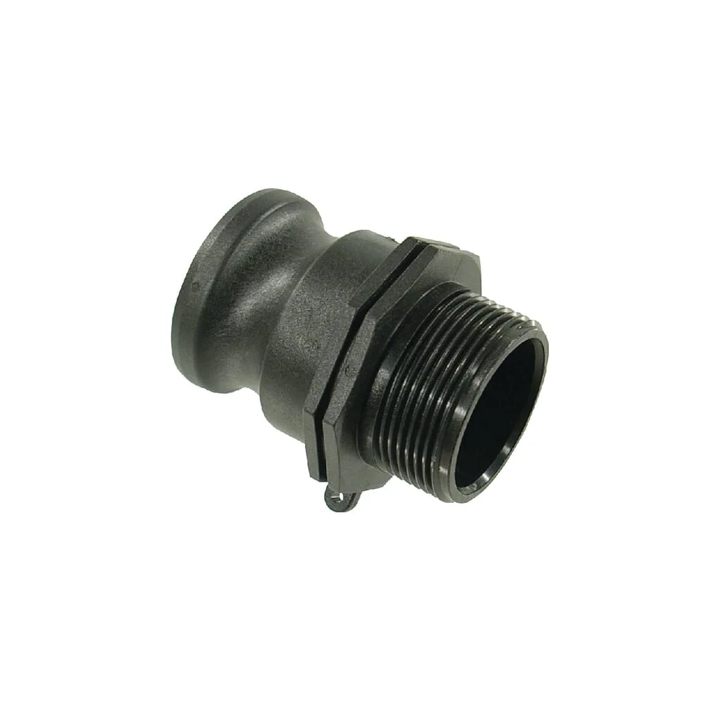 Cuplă Camlock tip F 1 1/2", filet tată, polipropilenă