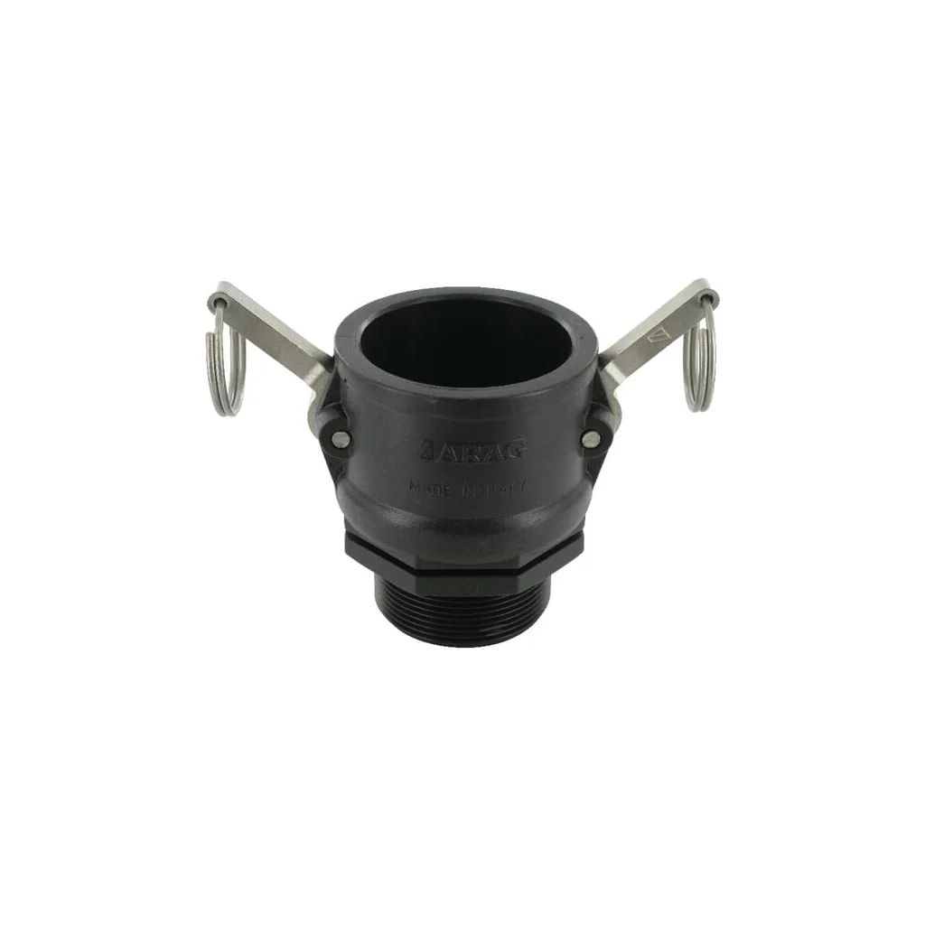 Cuplă Camlock tip B 2", filet tată, polipropilenă