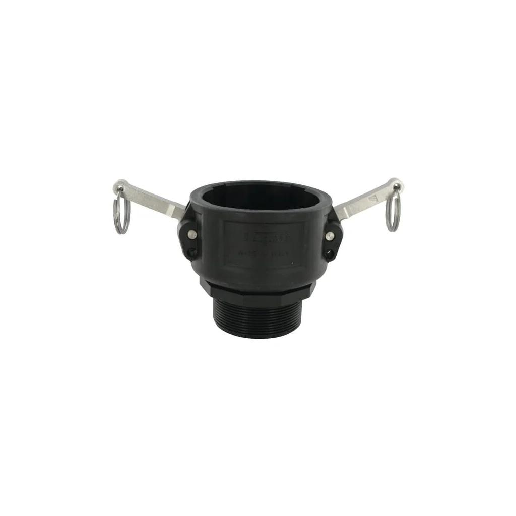 Cuplă Camlock tip B 3" filet tată 2 1/2" polipropilenă