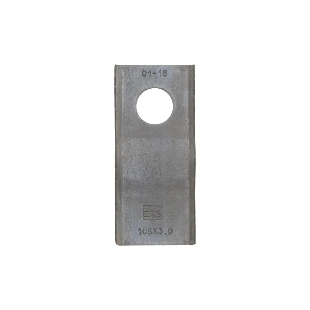 Lamă cositoare stânga/dreapta 105x47x3mm orificiu 21mm pachet 25 buc. potrivită pentru Kverneland/Claas/PZ/Krone/Marangon/Massey Ferguson/Pöttinger/Taarup/Vicon