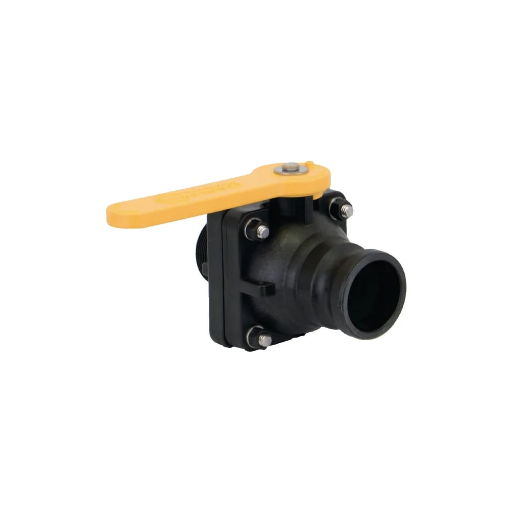 Robinet sferic cu 2 căi 2" filet exterior NPT x 2" Camlock tată