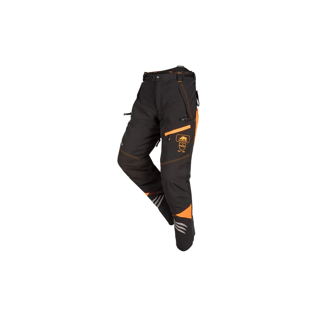 Pantaloni de drujbă, 3XL, negru/portocaliu, Ninja