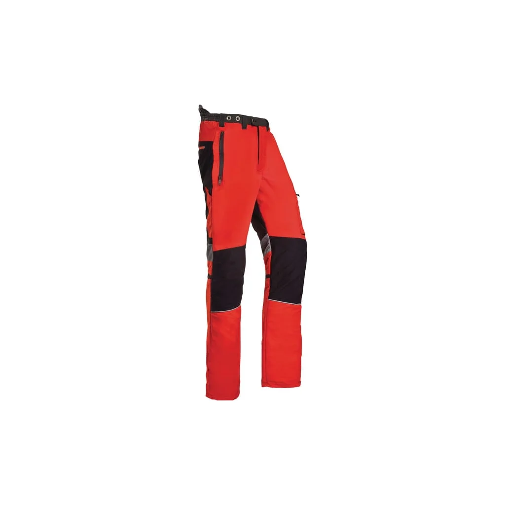 Pantaloni protecție motofierăstrău S roșu/gri SIP