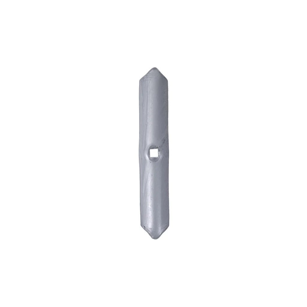 Vârf de cultivator, 210x35x8mm, 1 orificiu, reversibil, potrivit pentru Kongskilde