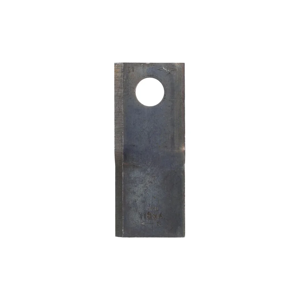 Lamă cositoare dreapta 118x48x4mm orificiu 19mm pachet 25 buc. potrivită pentru Fella