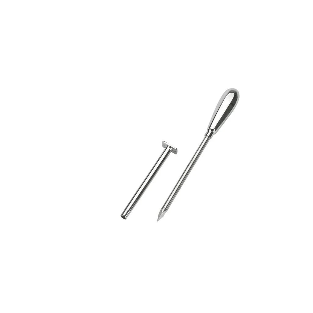 Trocar de 9 cm, cu diametrul de 5 mm, mâner metalic cromat.