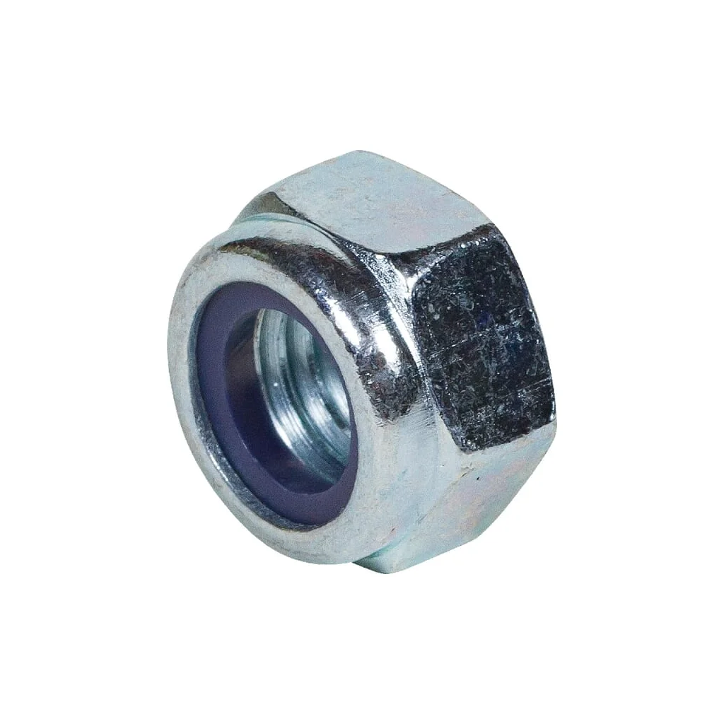 Piuliță hexagonală autoblocantă joasă cu inserție plastic DIN985 SSM M12 zincată grupa 8 Placat cu zinc