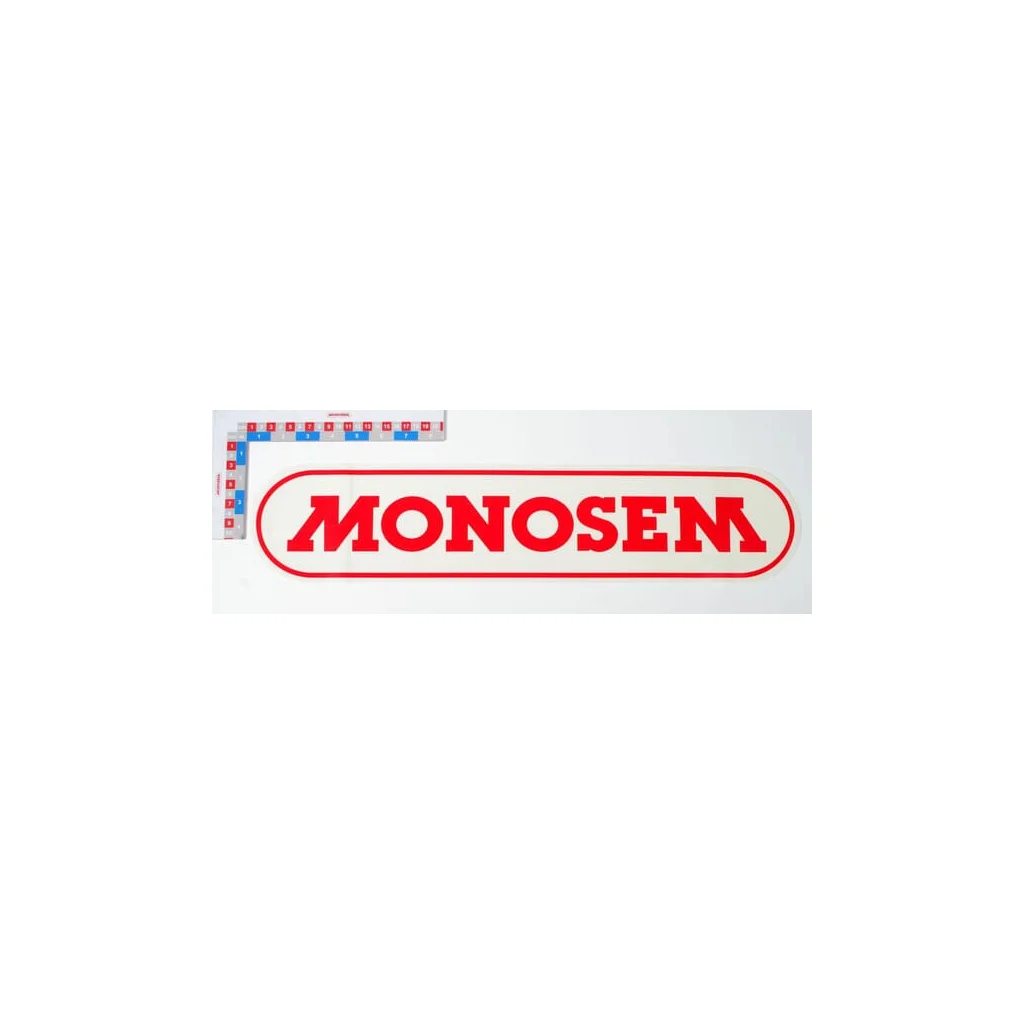 Autocolant: monosem (roșu) pâlnie de îngrășământ / (model mare)