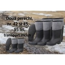 2 Perechi cizme PVC cu căptușeală din pâslă, Nr. 42 și 43 – fotografia 1
