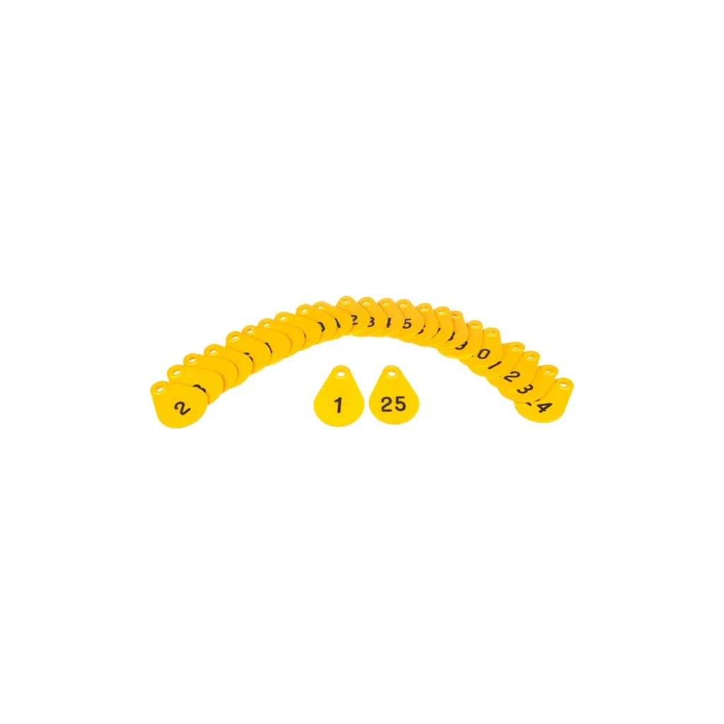 Plăcuță ident. nr.1-25 galb.