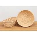 Cos rotund pentru dospire aluat, 22 cm, ratan, 750 g – fotografia 1