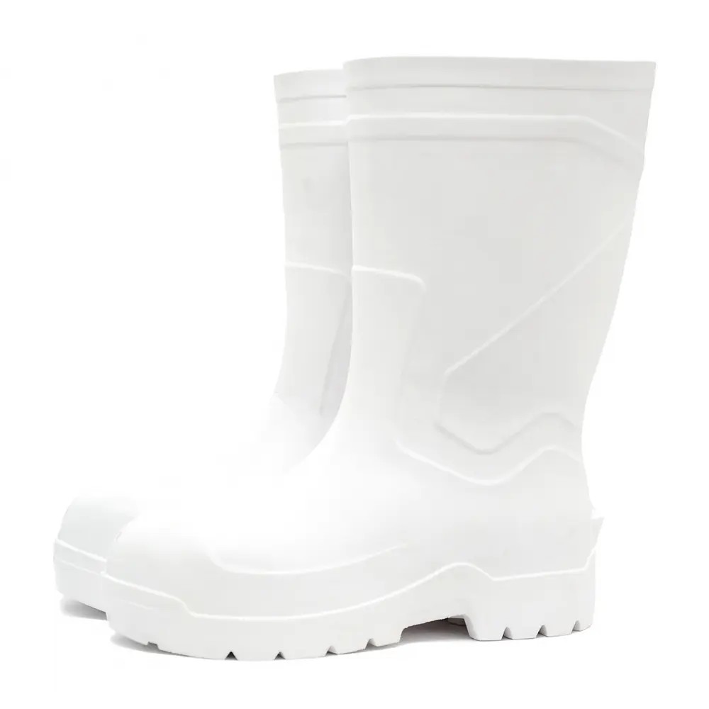 Cizme de iarnă, ușoare, model Wellingtons, albe