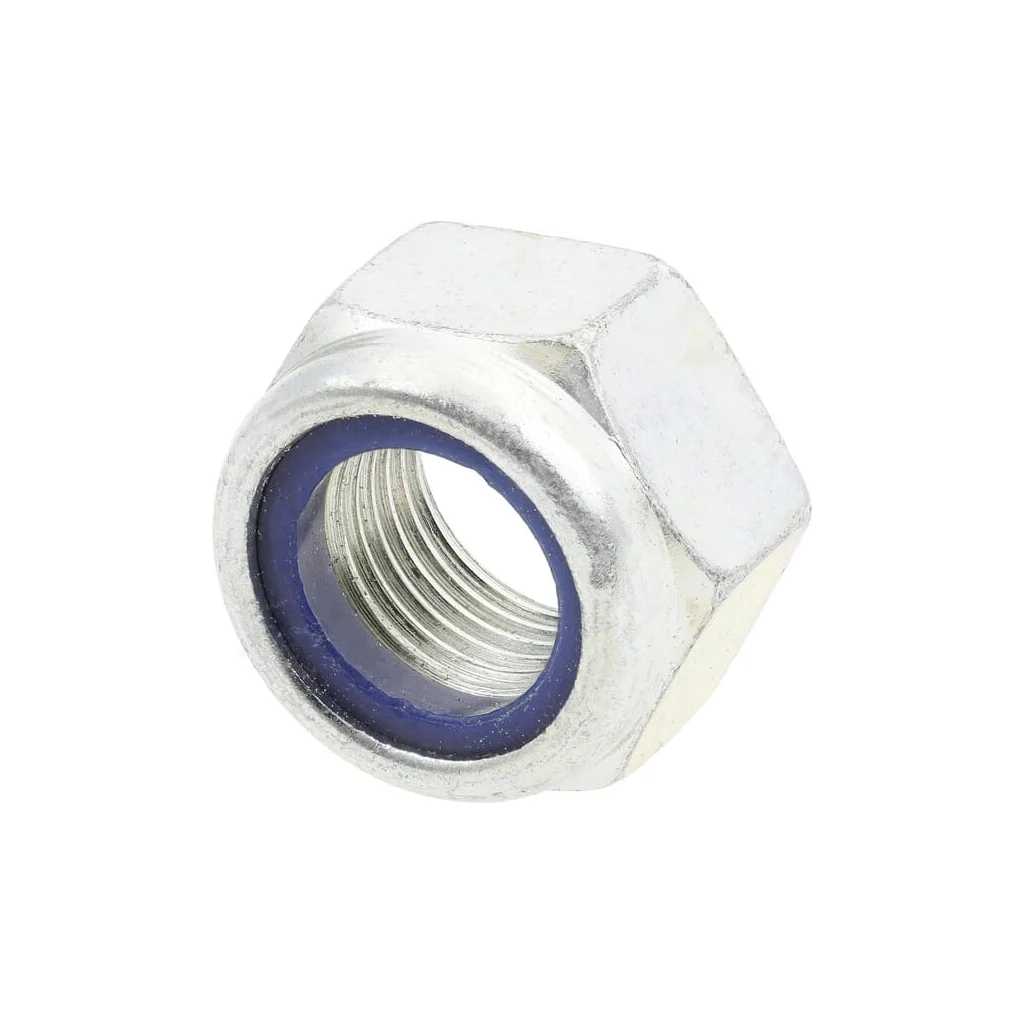 Piuliță hexagonală autoblocantă joasă cu inserție plastic DIN985 M16x1,5mm galvanizată grupa 10