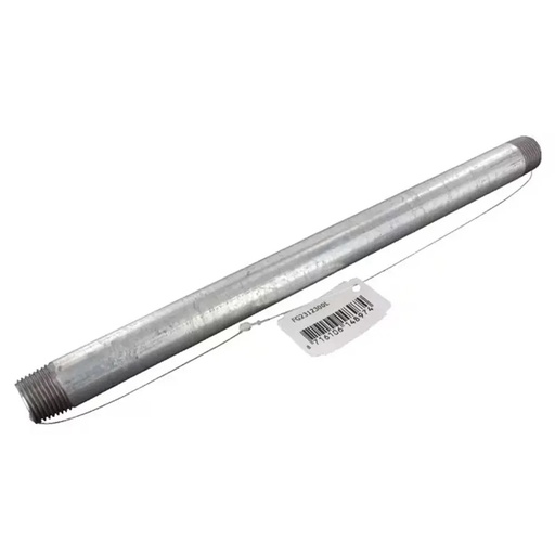 Niplu dublu galvanizat 1/2″ × 300 mm cu filet exterior pentru instalații de apă