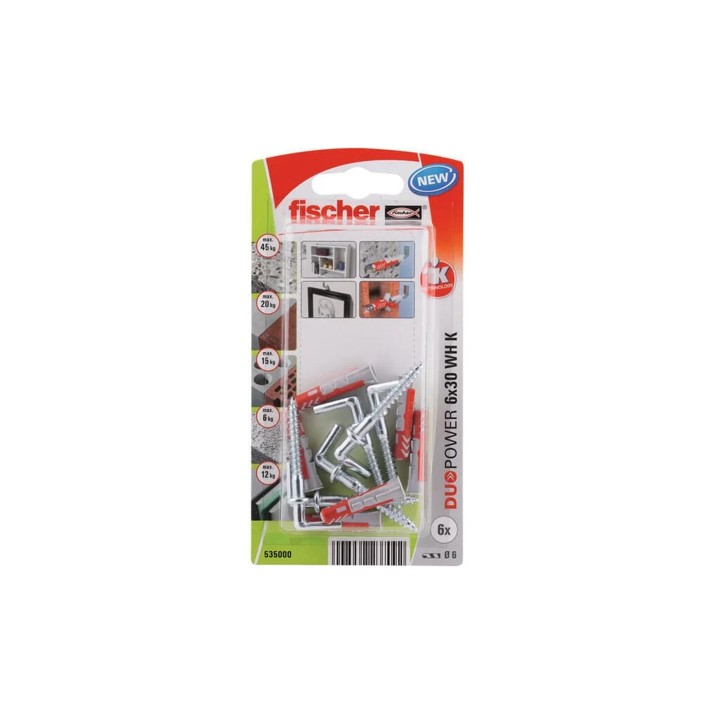 Plug Duopower 6x30 WH K 6 buc
