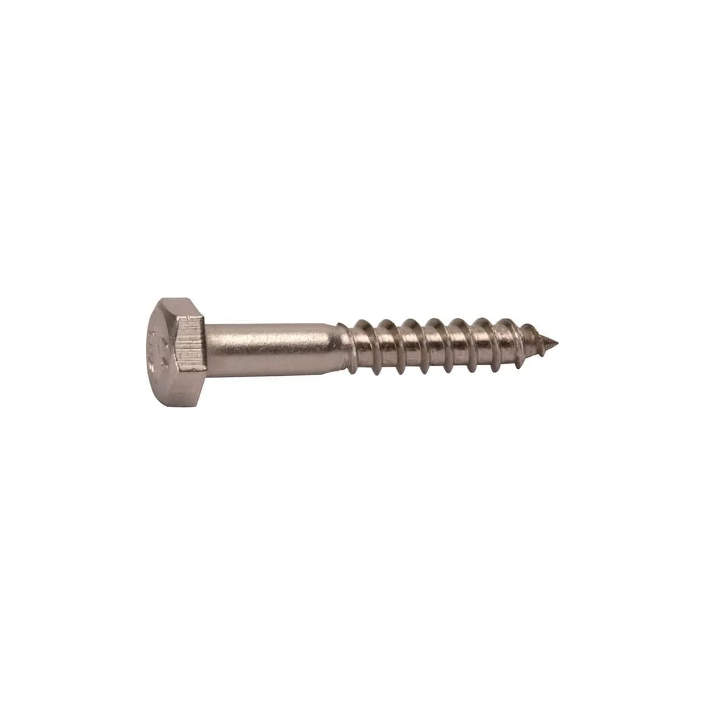 Șurub pentru lemn cap hexagonal DIN571 10x50mm oțel inoxidabil A4